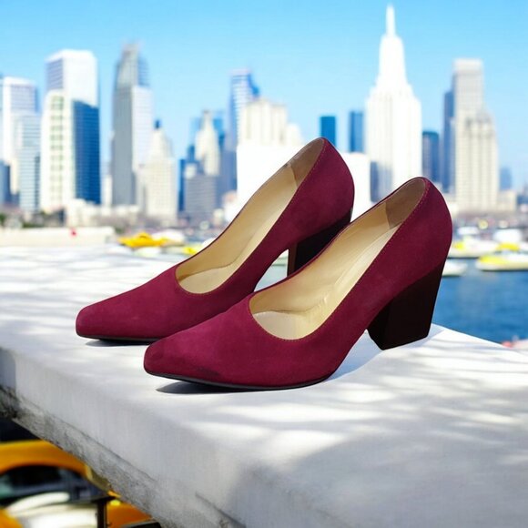 MIU MIU vintage suede wood block heels - EU 37.5 / 7 US - Picture 11 of 11